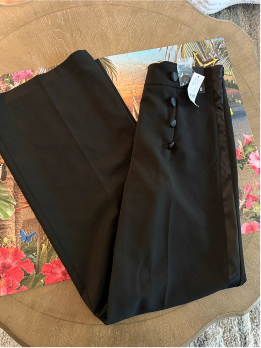 Women's New York & Company Black Palazzo Pants Size 0 - Picture 2 of 10